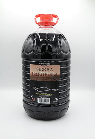 Garrafa Vino Tinto de Pitarra Sierra Carihuela